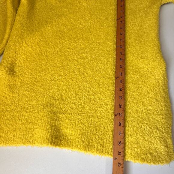 Pilcro Anthropologie Sweater Womens Medium Yellow Oversized Wool Cozy Chunky - Picture 11 of 13